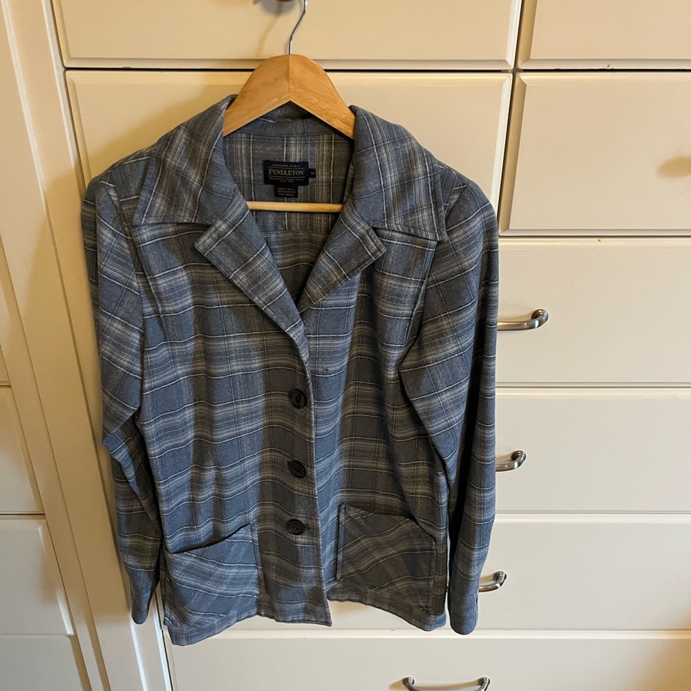 Pendleton Gray Plaid Jacket - image 1